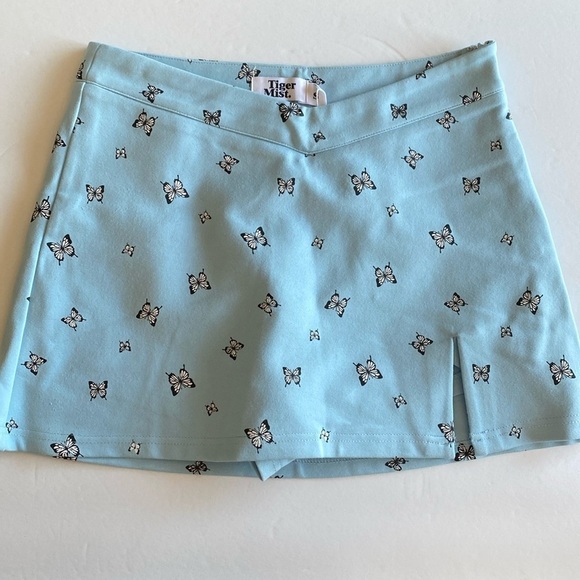 Tiger Mist Daphnie mini skirt skort small blue butterflies NWT - Picture 1 of 8